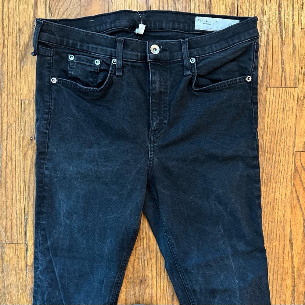 Rag & Bone Black Ankle Skinny Jeans - Picture 3 of 8